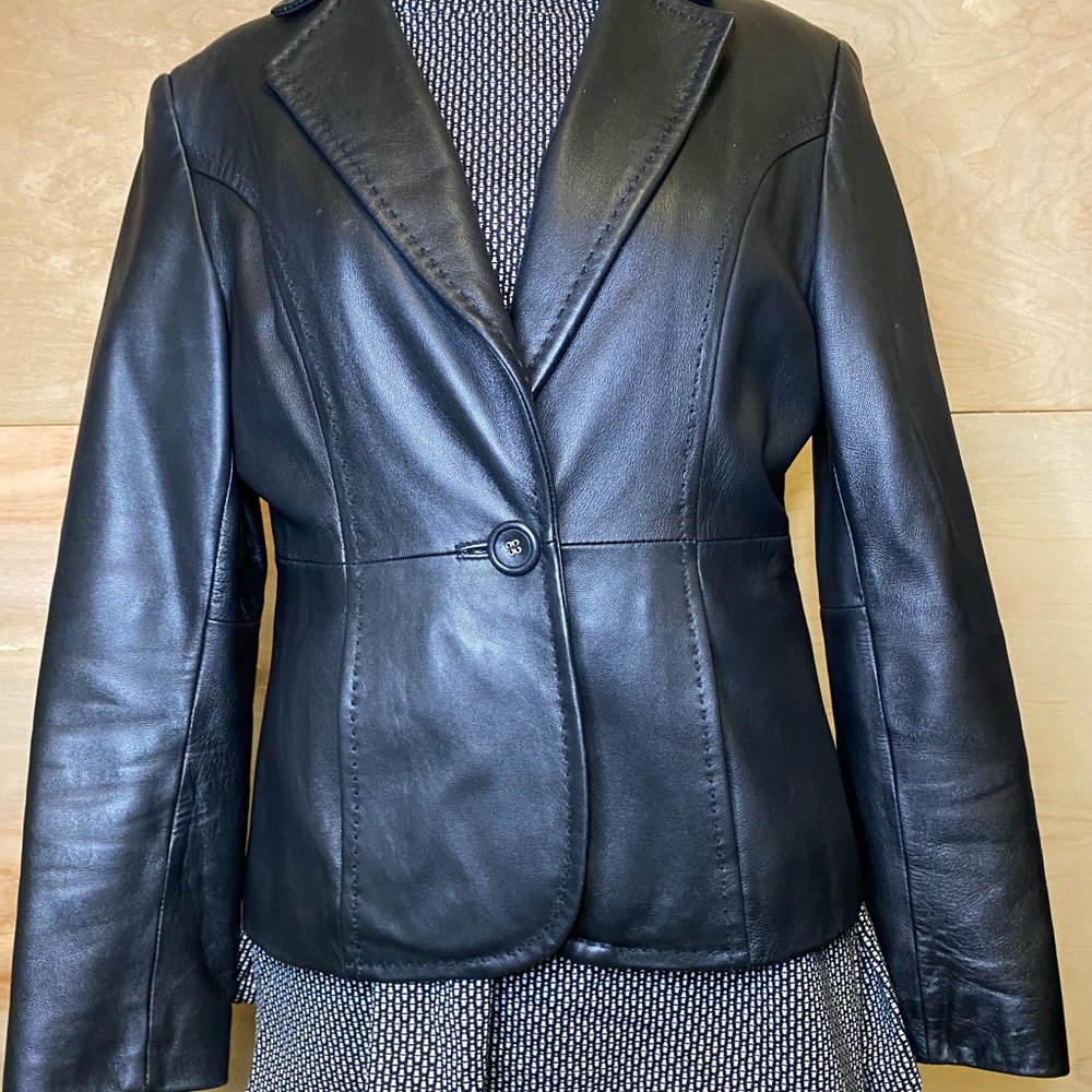 Kate Hill leather jacket black 6p